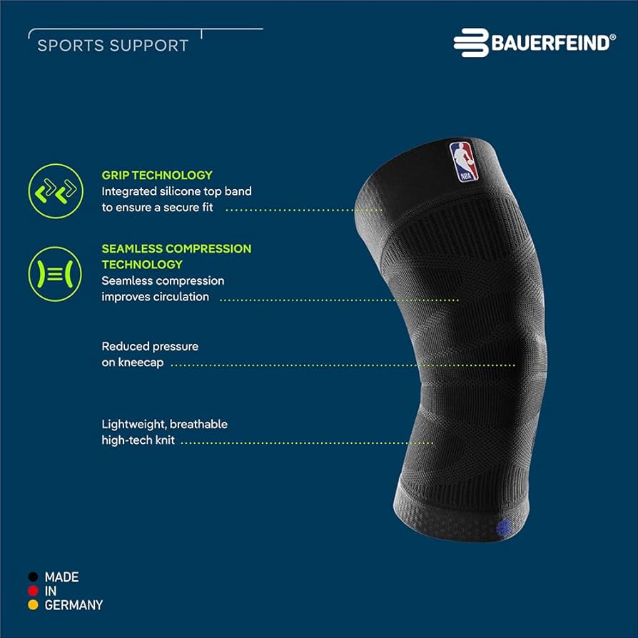 Amazon.com: Bauerfeind Sports Compression Knee Support NBA