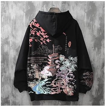 Y2K Anime Hoodies Aesthetic Sakura Graphic Sweatshirt Japanese
