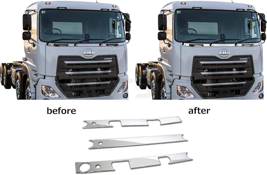 Amazon | MOTOR POWER 日産 UD クオン フロント メッキ ワイパーパネル