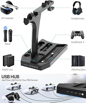 Amazon | FiSound PSVR・PlayStation 4・PS4 Pro ・PS4 Slim多機能縦