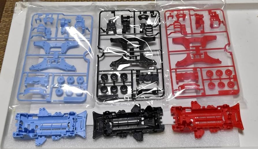 Amazon.co.jp: ミニ四駆 VZシャーシセット 3色 パステルブルー