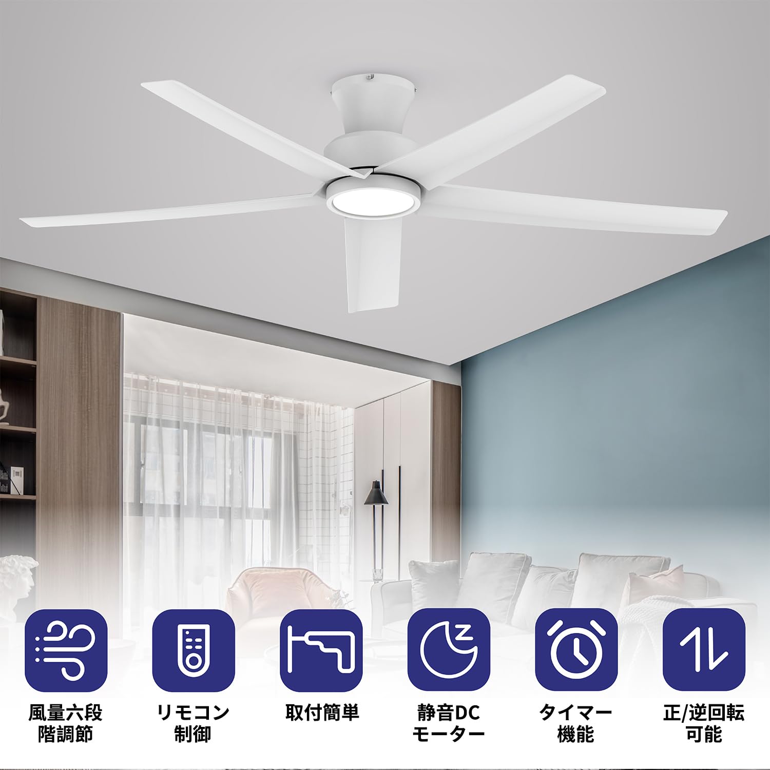 Amazon.co.jp : 【節電-5年保証】TALOYA シーリングファンライト 調光