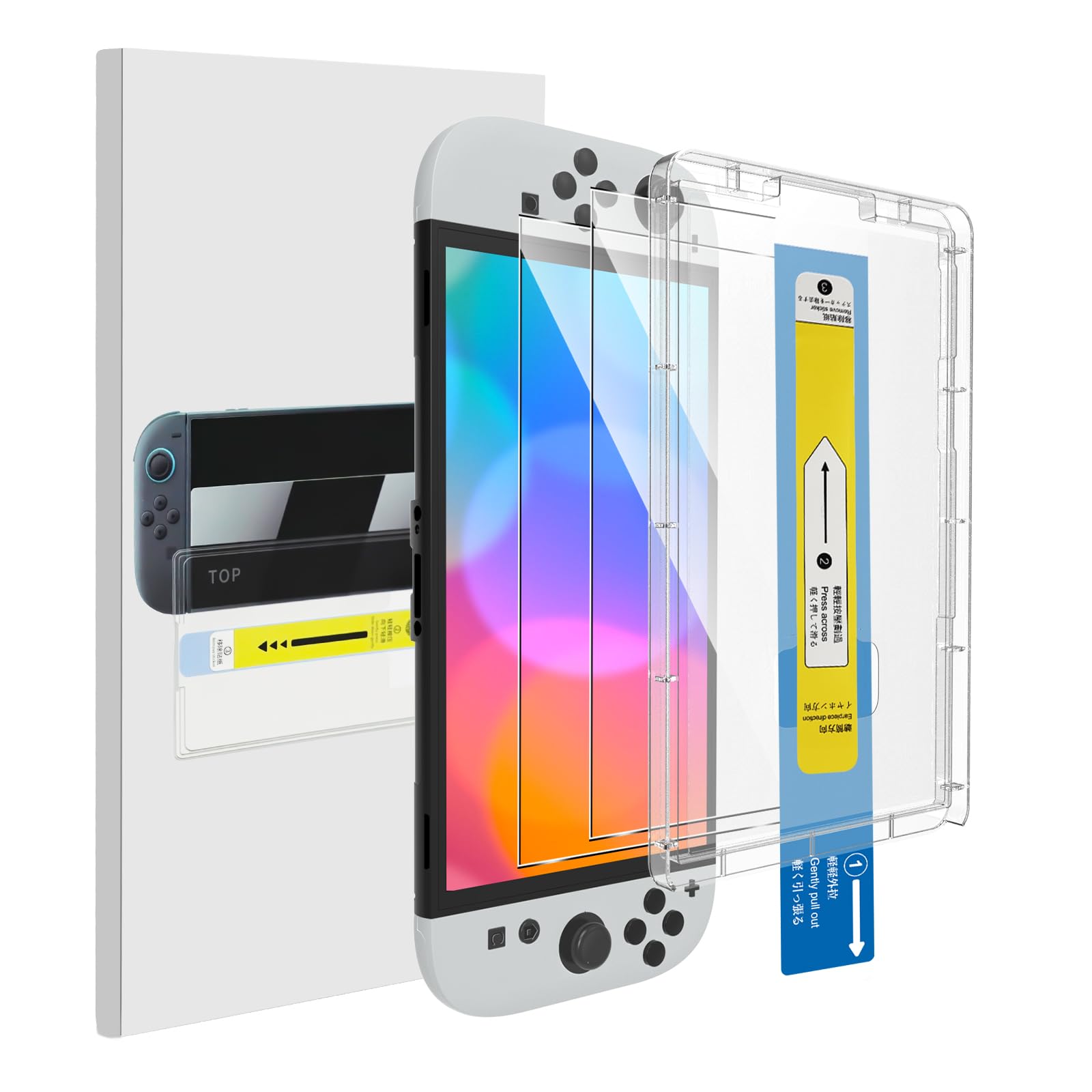 Amazon.co.jp: salywin For Switch 2 ガラスフィルム ガイド枠付き 【2
