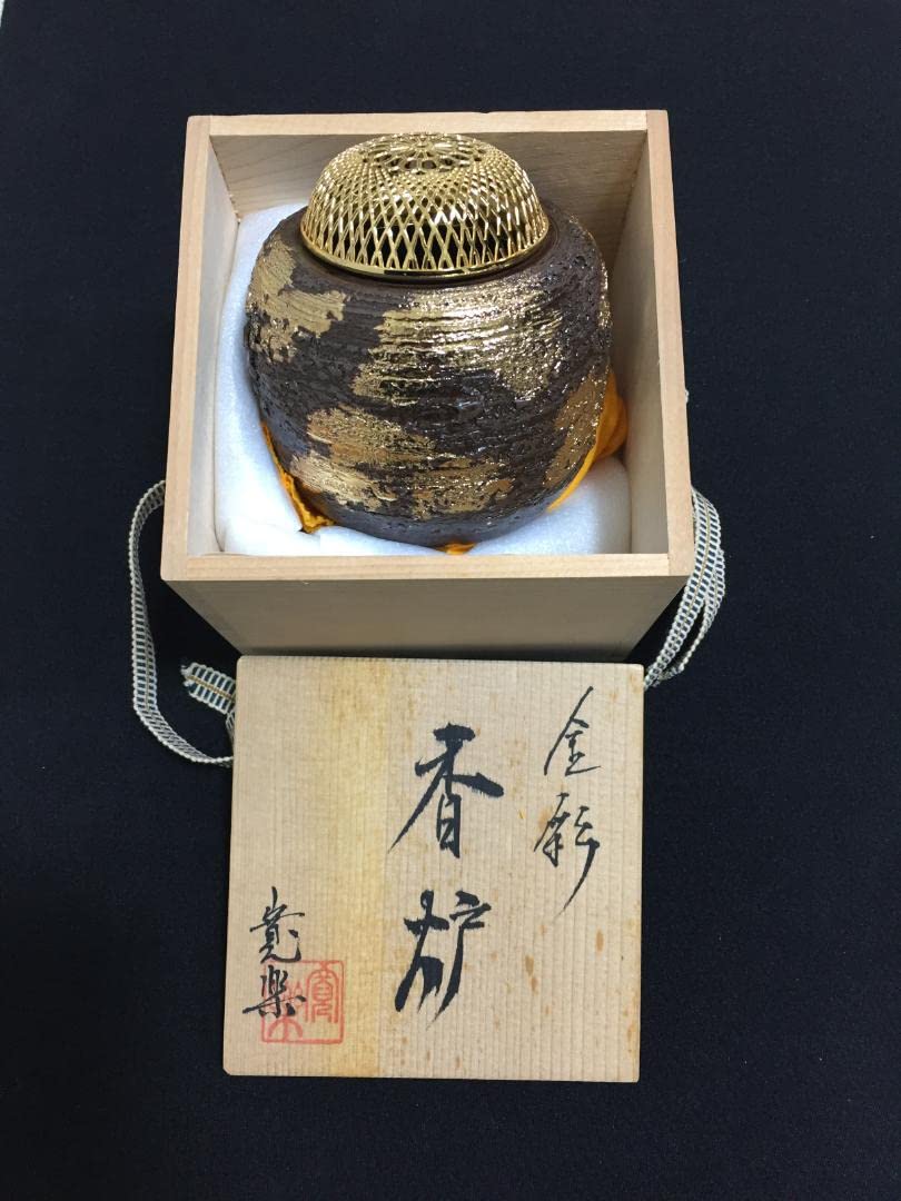 京焼（清水焼） 寬楽作 金彩香炉 箱入 京焼（清水焼） 寬楽作