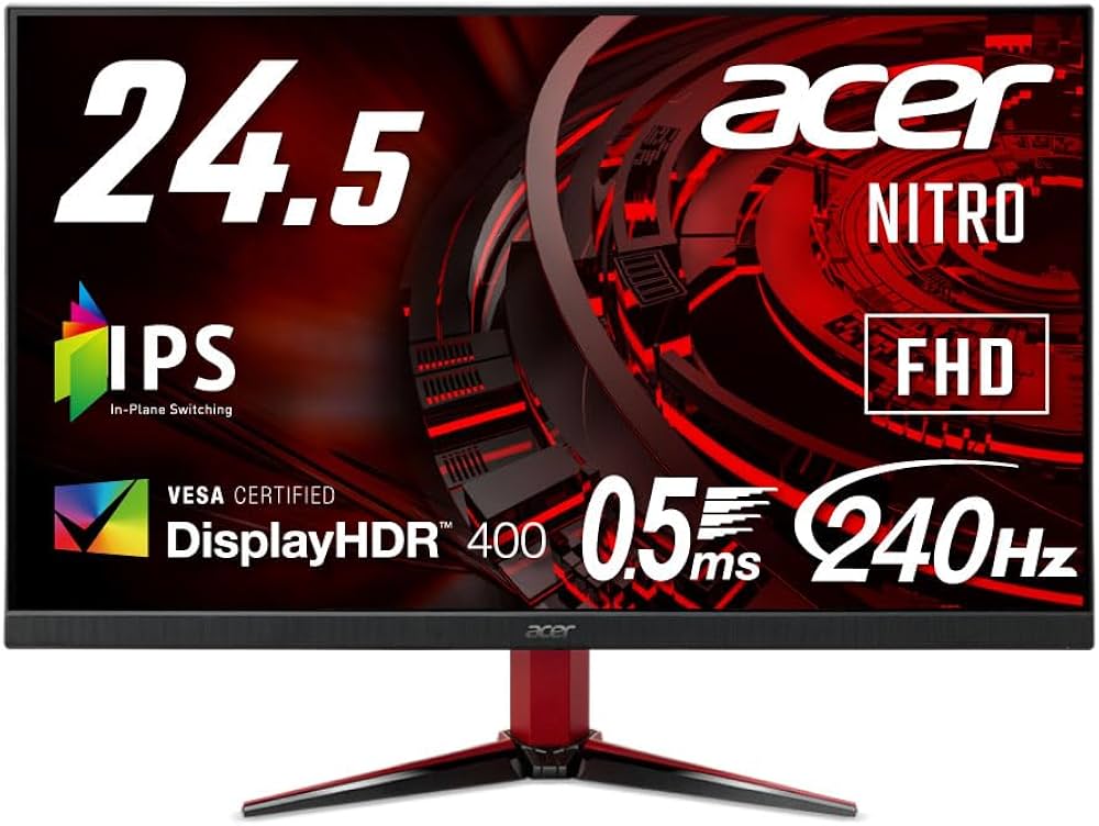 Acer 24.5インチ240hz,0.5msゲーミングチェアモニター Acer 24.5インチ
