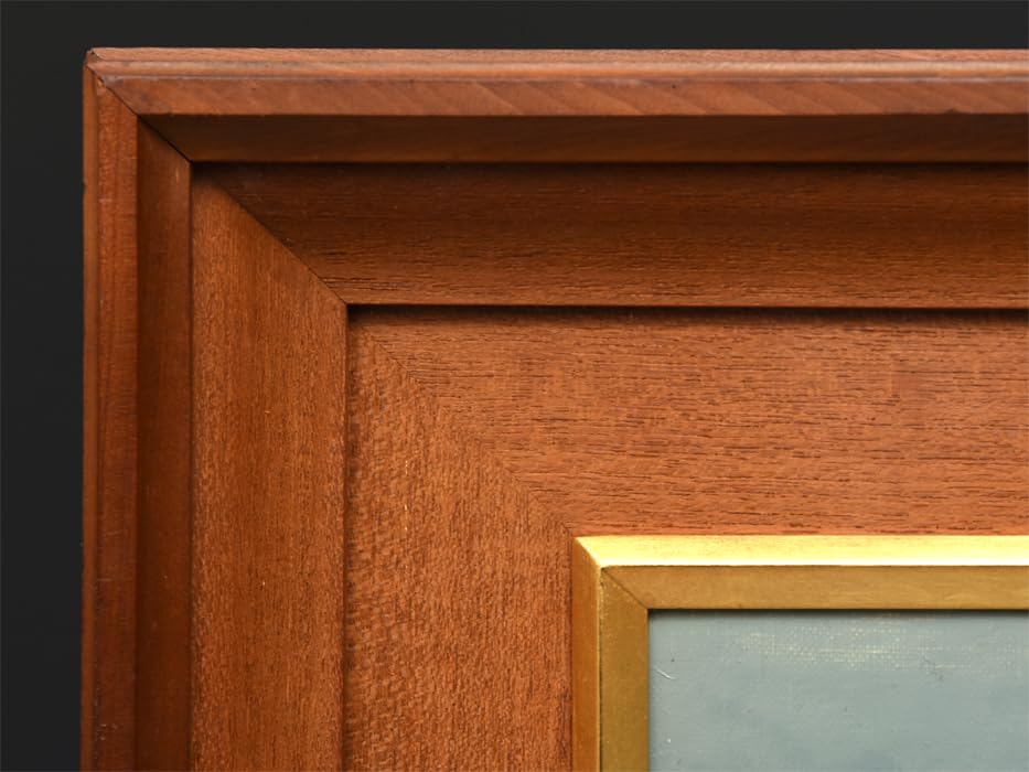 油絵と額。北村 巌作？サインあり。裏に記名も。 油絵と額。北村 巌作