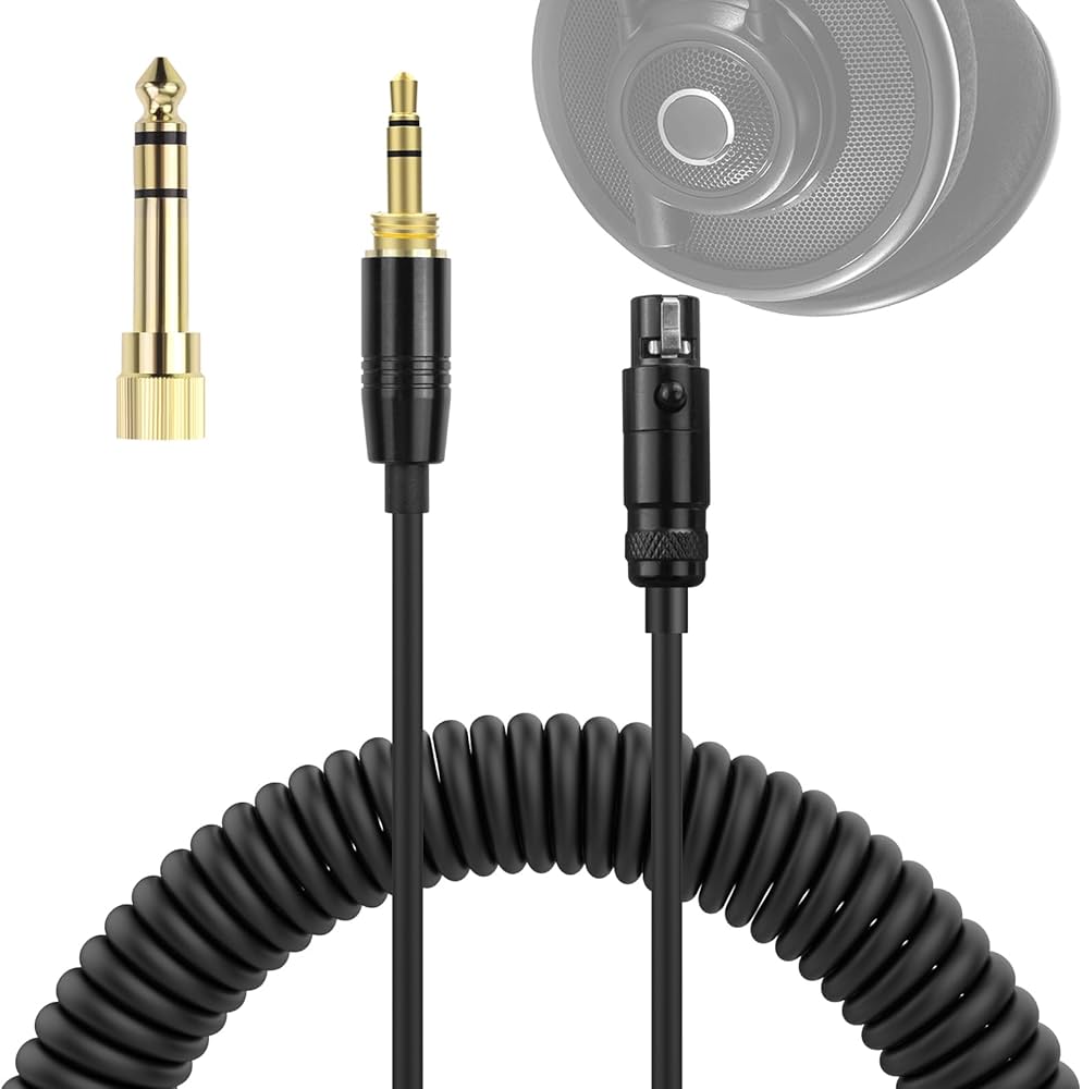 Amazon.com: Replacement Coiled Audio Cord MINI XLR 3 Pin to 3.5