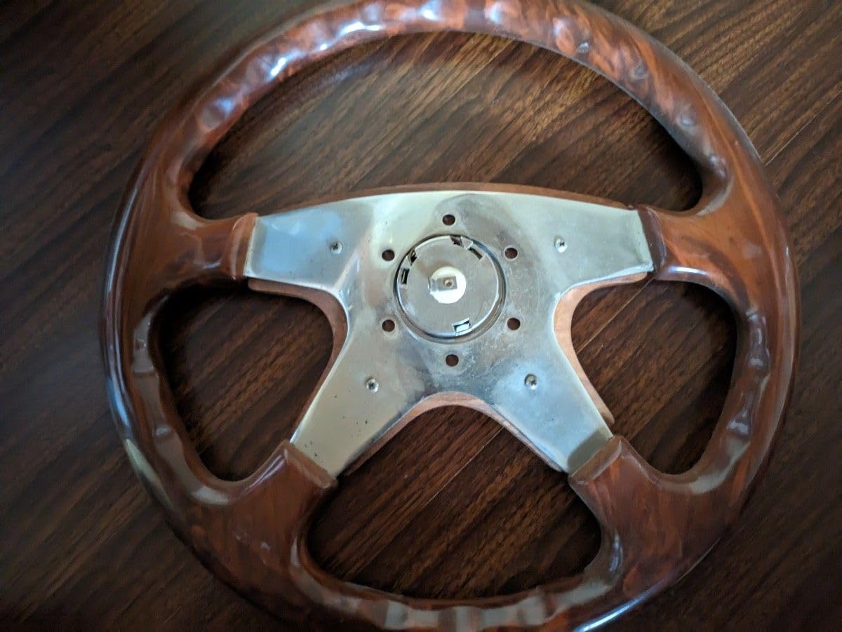 美品】Junis ウッド ステアリング バタフライ ハンドル 2スポーク