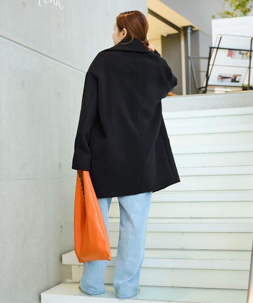 Amazon | [IÉNA] [イエナ]super140 ウールコクーンショートコート 36