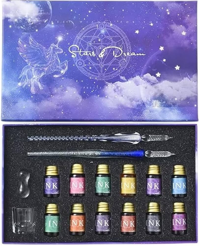 Amazon | Ducale(ドゥカーレ) ガラスペン セット インク12色 ペン2本