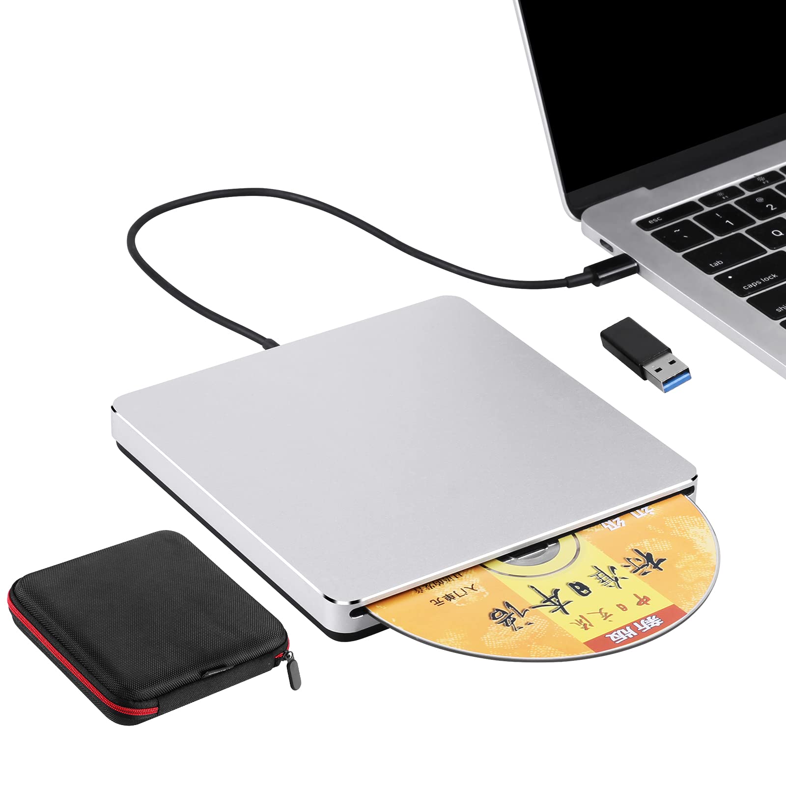 Amazon.co.jp: Biscon 外付け DVDドライブ USB3.0 /Type-C DVD/CD ROM