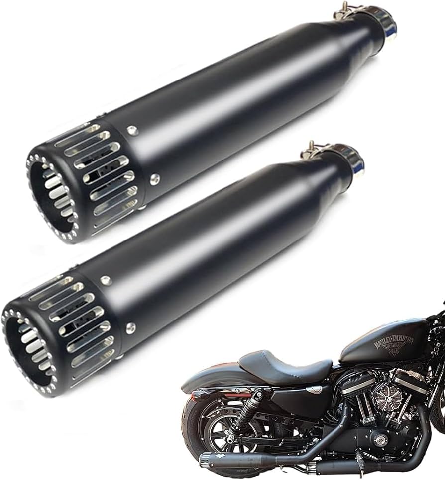 Amazon | モーターサイクルエキゾーストパイプ 汎用 排気管 スリップ