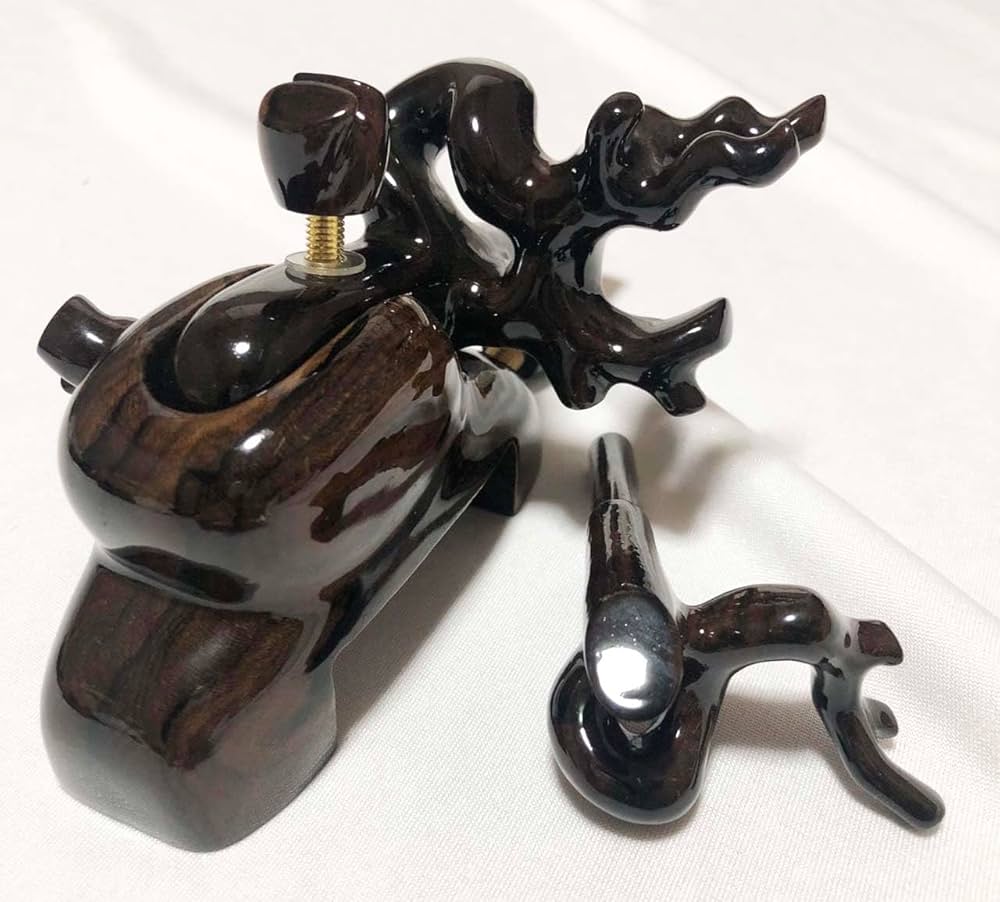 Amazon | ヘラブナ万力 天然木黒柿 大砲万力 中型万力 ロッドホルダー