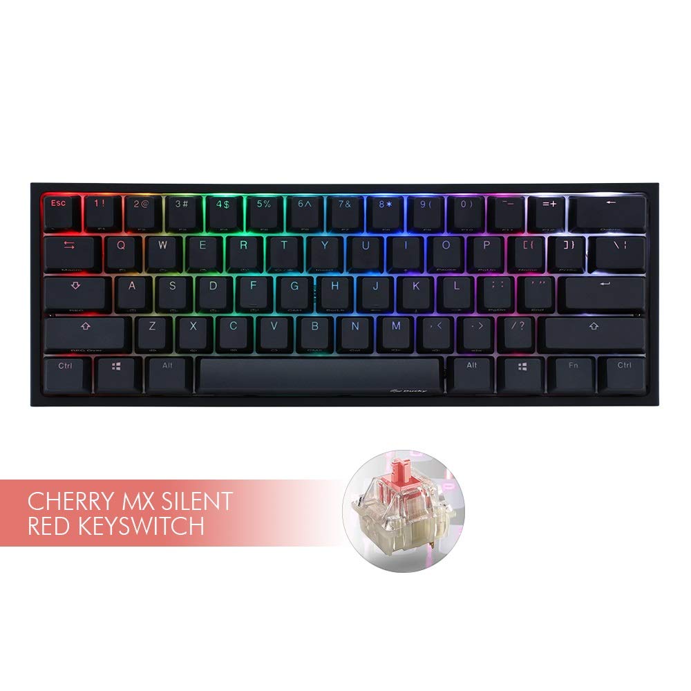 Amazon | Ducky ONE 2 Mini Gaming、MX-Silent Red、RGB-LED、ブラック