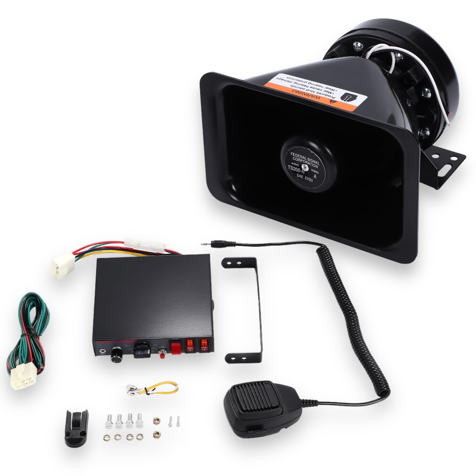 Amazon.co.jp: Kanoan 拡声器 車載 ハイパワー 12V 200W サイレン 付き