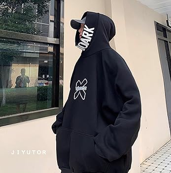 Amazon.co.jp: [JIYUTOR] フードパーカー メンズ ゆったり 英字