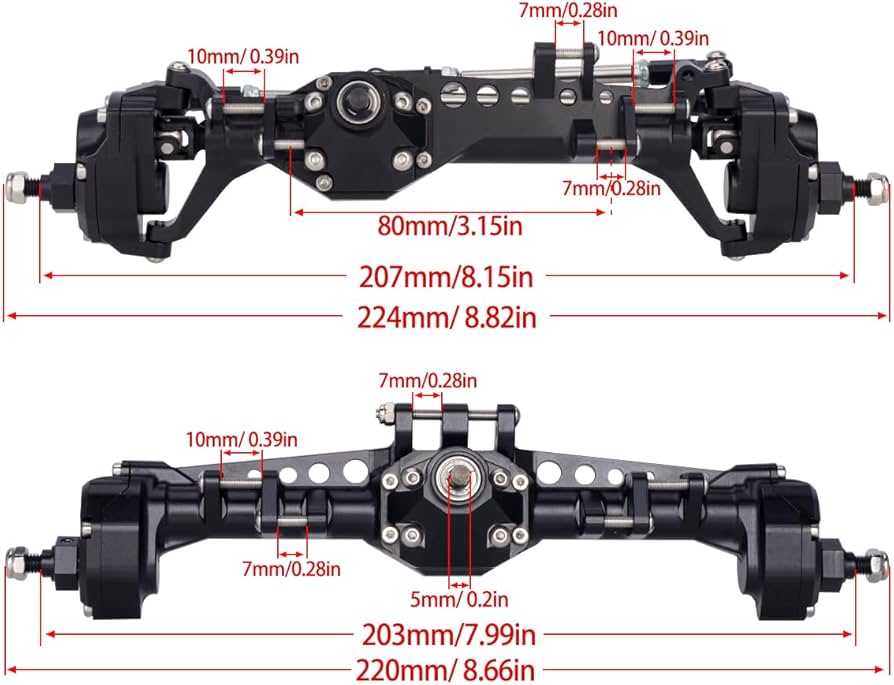Amazon.com: F10 Portal Axle,CNC Machined Aluminum Front and Rear