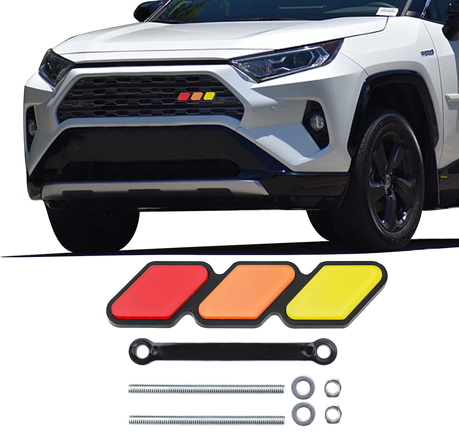 Amazon | Toolly 3色 グリルバッジ エンブレム デコレーション