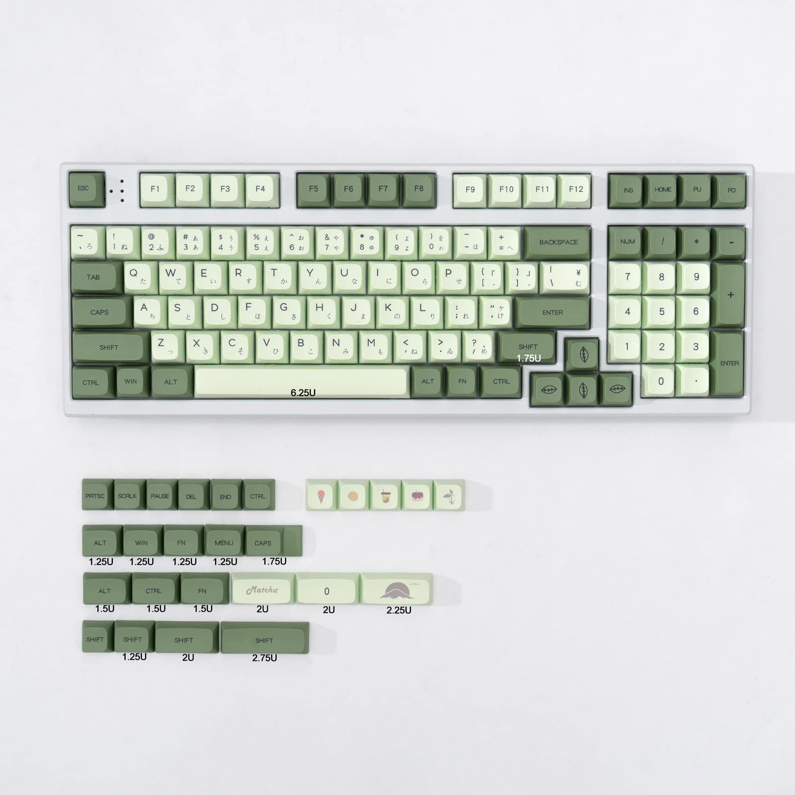 Amazon | mintcaps 抹茶グリーン PBT 日本語キーキャップ セット 126