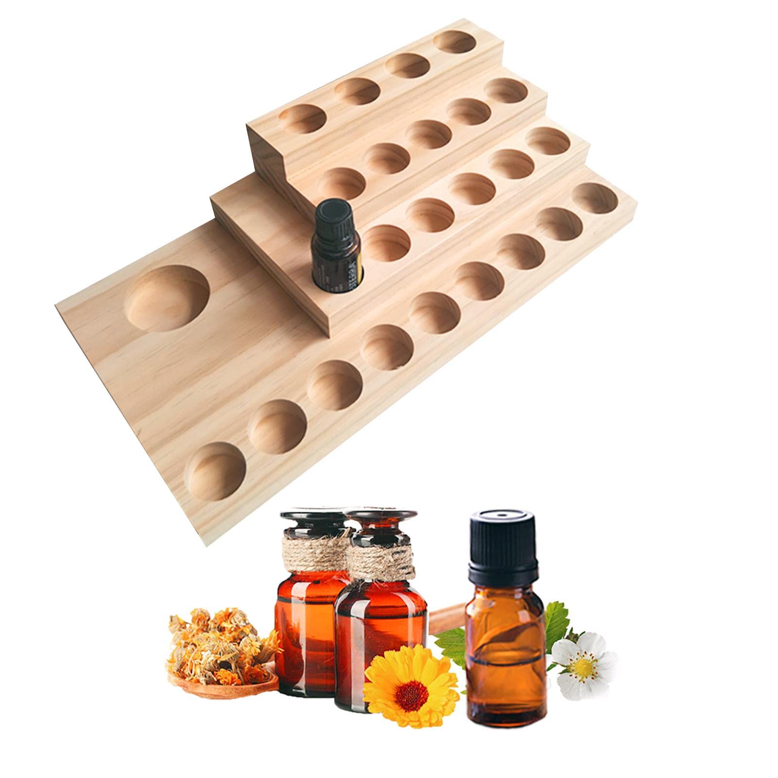 Amazon.co.jp: Icejoy 木製エッセンシャルオイルオーガナイザー 4層