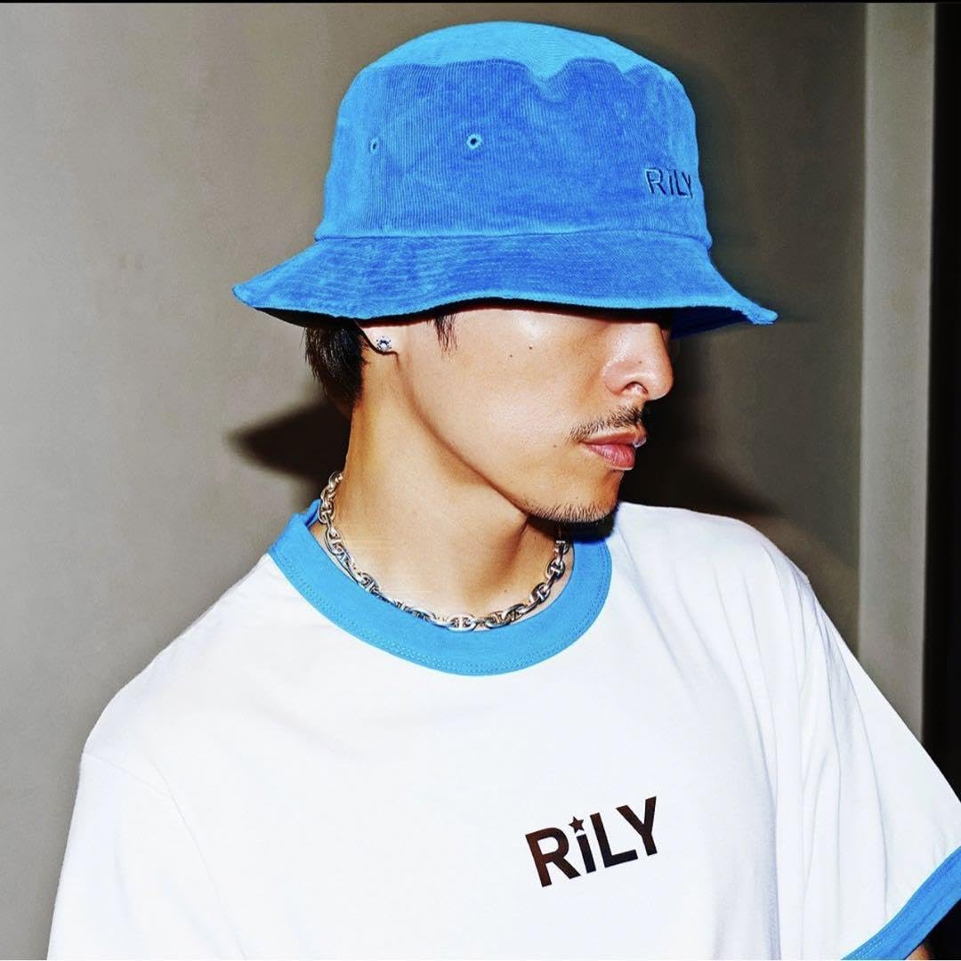 Amazon.co.jp: 今市隆二 RILY バケットハット ブルー 青 : ファッション