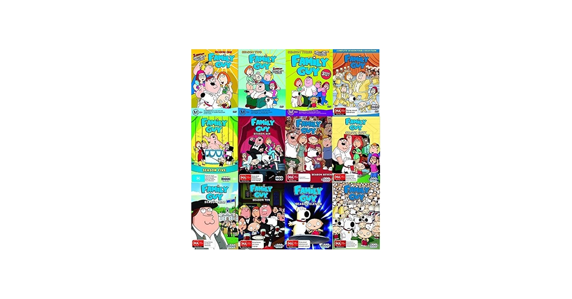 Amazon.com: Family Guy Volumes 1-12 Ultimate Complete Collection
