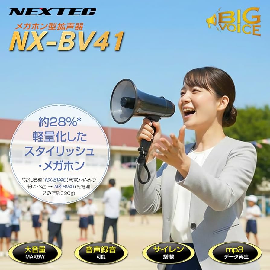 Amazon.co.jp: F.R.C. エフ・アール・シー NEXTEC メガホン型拡声器 NX