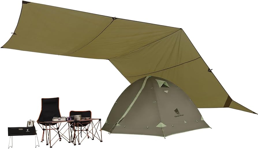 Amazon.com : GEERTOP 17 × 10 ft Large Camping Tent Tarp Outdoor