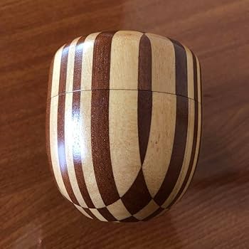 Amazon｜棗 寄木細工 箱根細工 なつめ 茶道 茶入れ 茶筒 無垢 工芸品