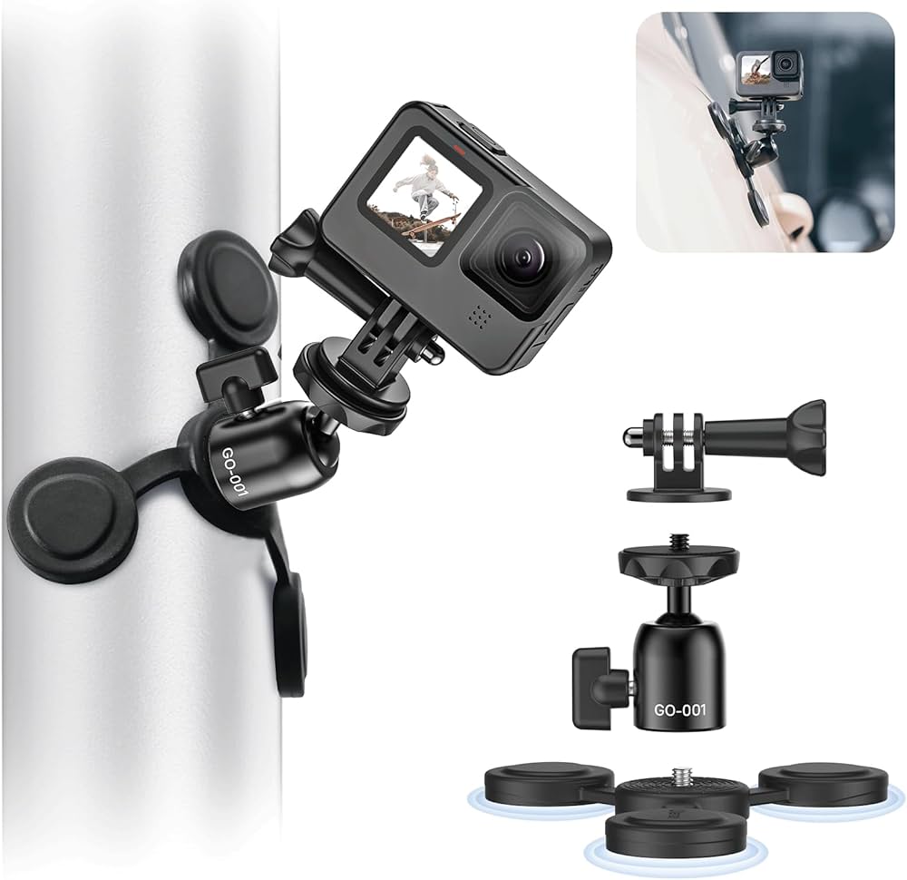 Amazon | Ulanzi カメラ磁気スタンド 360°回転可能自由雲台 GoPro用