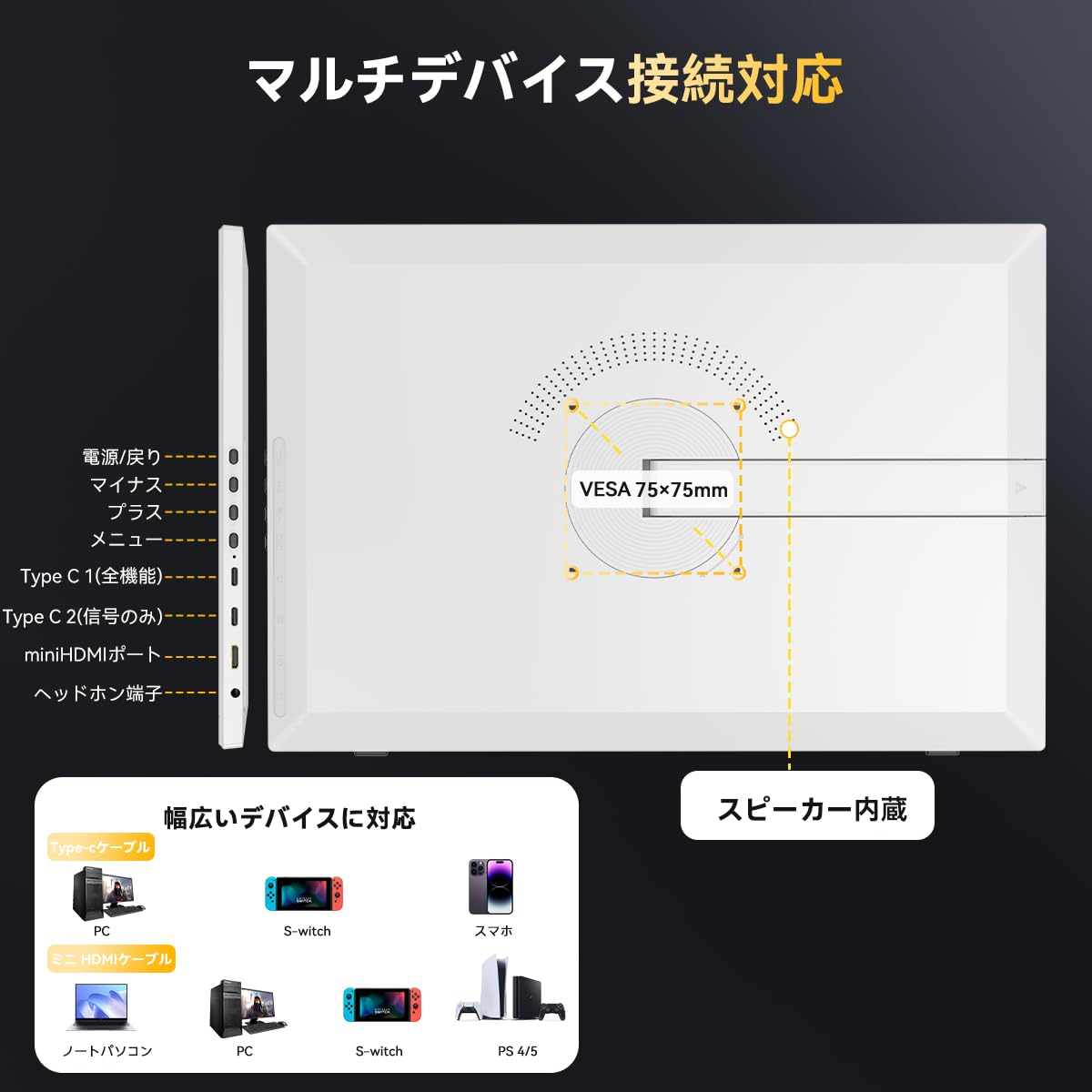 Amazon.co.jp: UPERFECT モバイルモニター 16インチ 120Hz 1920×1200