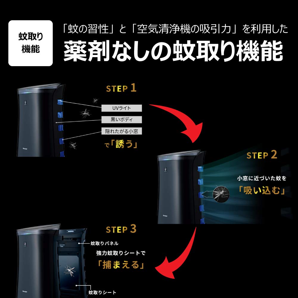 Amazon.co.jp: シャープ 空気清浄機 蚊取機能付 プラズマクラスター