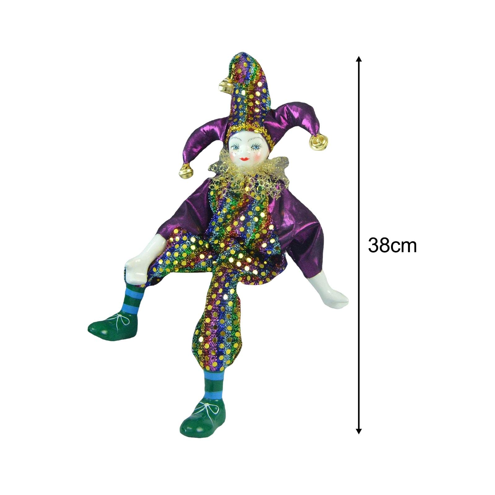 Amazon | Eigell 手作り磁器ピエロ人形 アンティーク人形 コスチューム