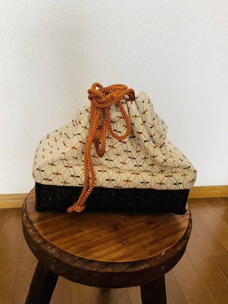 Amazon.co.jp: 和装小物竹細工お座敷籠御道具巾着かご舞妓 303 : ホビー