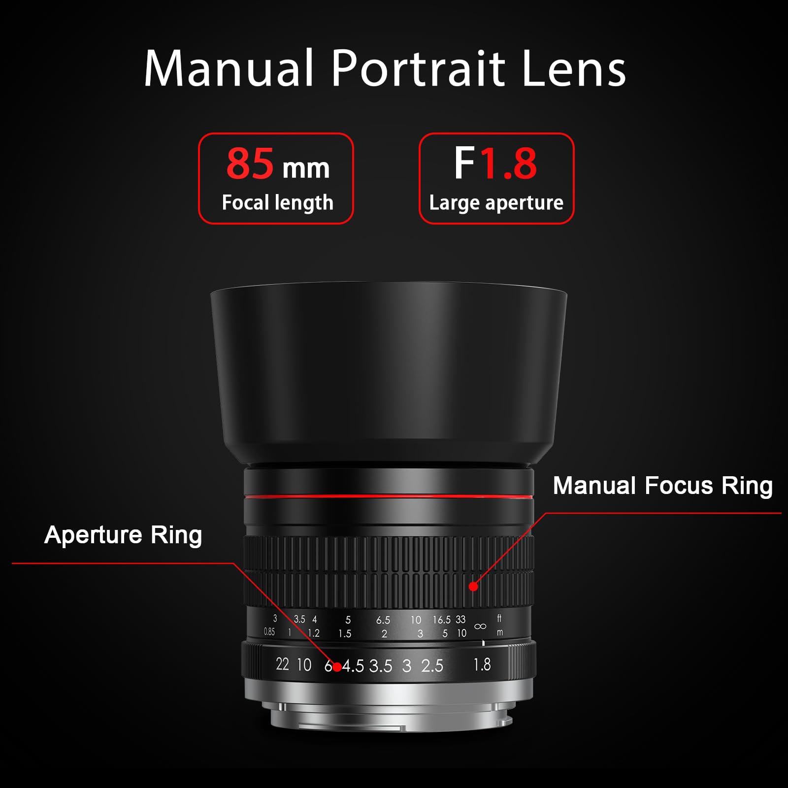 Amazon.com : BENOISON 85mm f1.8 Portrait Z Lens for Nikon, 85mm