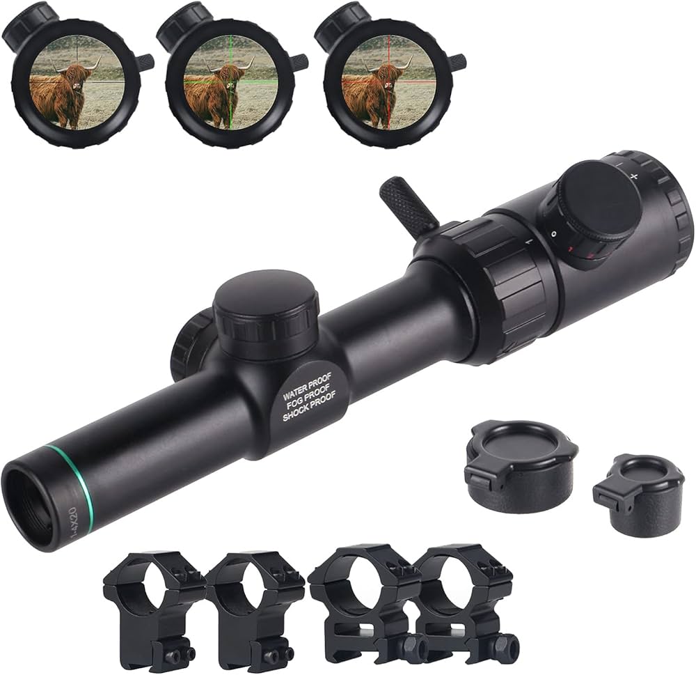 Amazon.co.jp: FOCUHUNTER ライフルスコープ1-4x20 クロスヘア