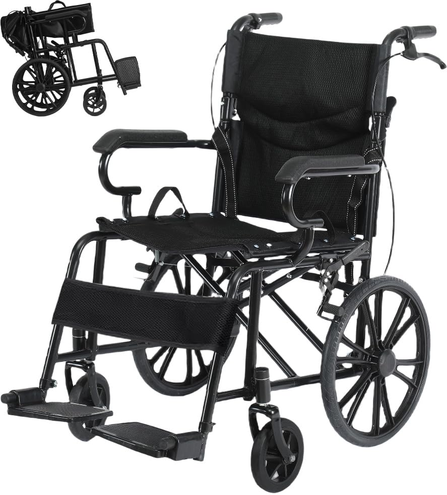 Amazon | lalairodori 車椅子 折畳み 軽量 コンパクト 介助用 車いす