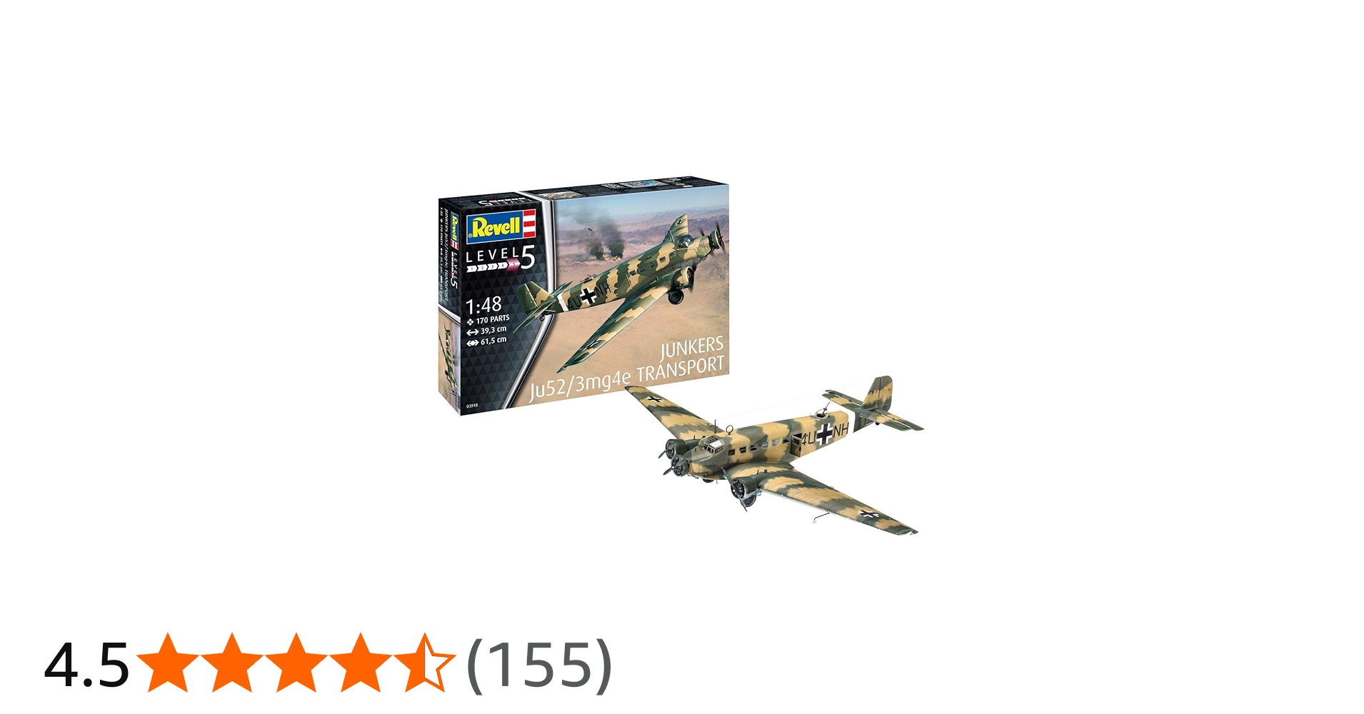 Amazon | ドイツレベル 1/48 ドイツ空軍 ユンカース Ju52/3m 輸送機