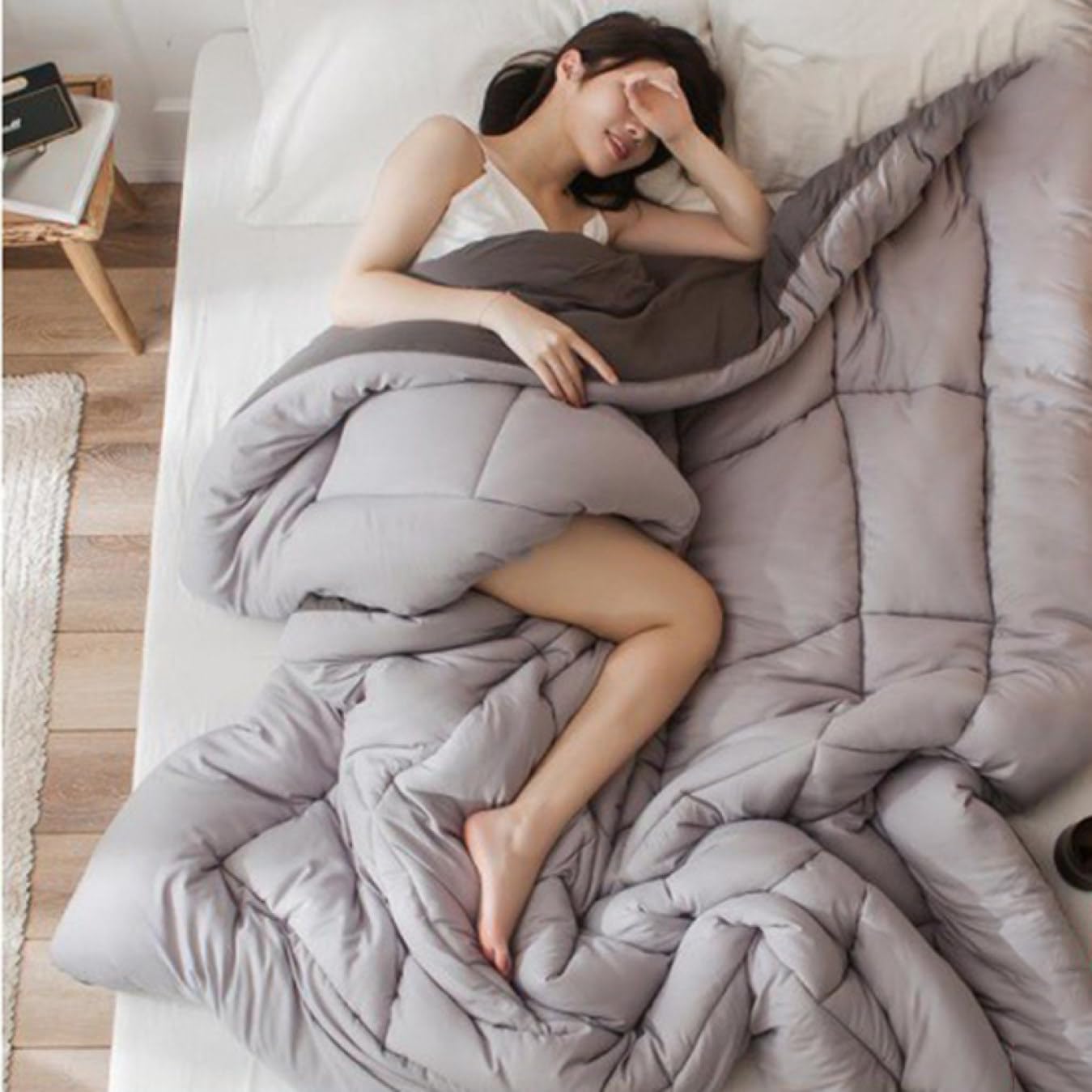 Amazon｜SCTX シングル 掛け布団 シングル 冬用 羽根布団 掛け布団