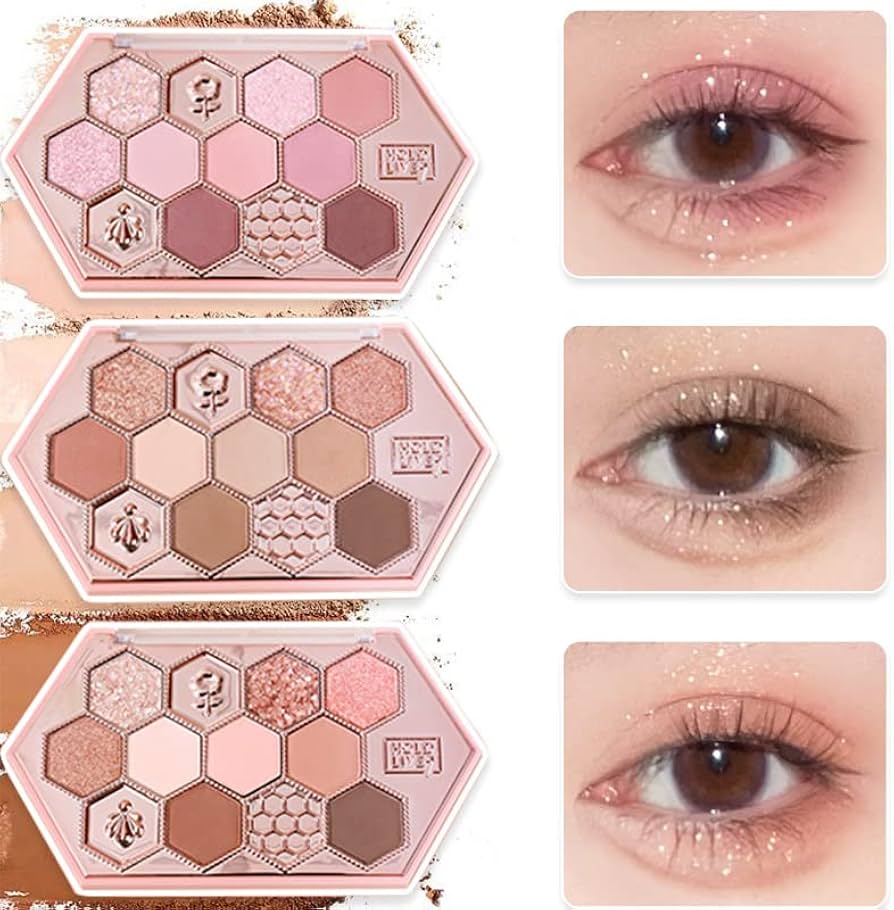 Amazon.co.jp: YAYAMIYA アイシャドウ 可愛い 蜂の巣 12色メイク