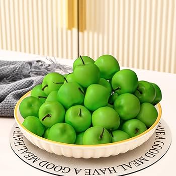 Amazon.co.jp: ミニ人工リンゴ30個、フェイクリトルグリーンアップル