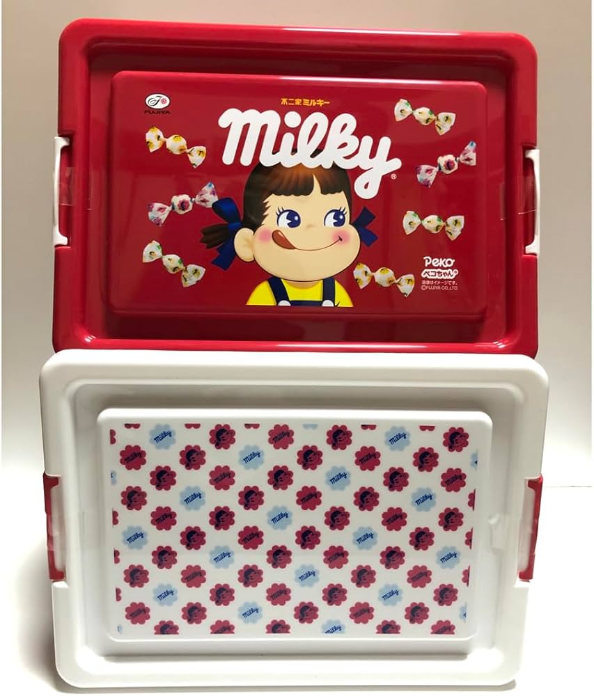 Amazon.co.jp: 不二家ミルキー ペコちゃん コンテナBOX お菓子付き