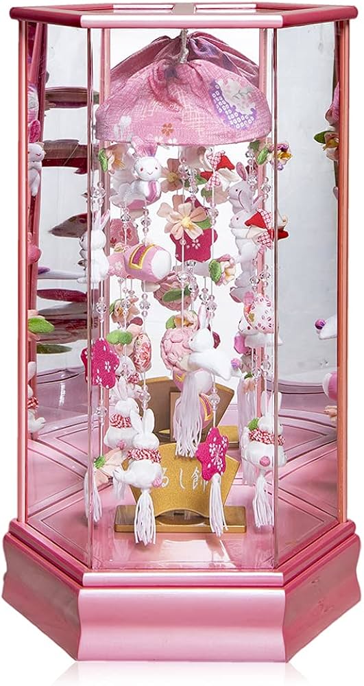 Amazon | 【つるし飾】【ひな人形】キラキラうさぎつるし雛六角背景鏡