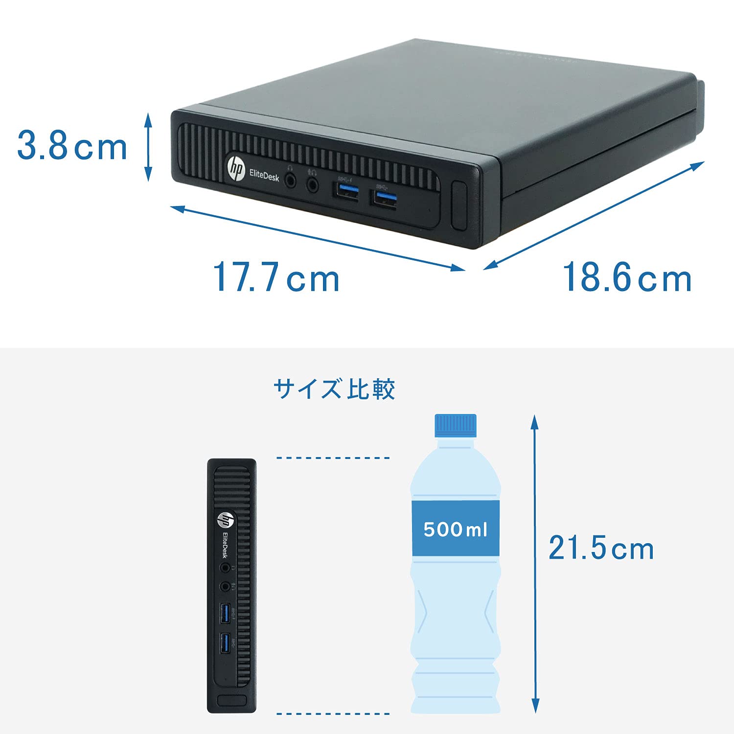 HP EliteDeskメモリ16gb SSD240gb ミニpc corei5