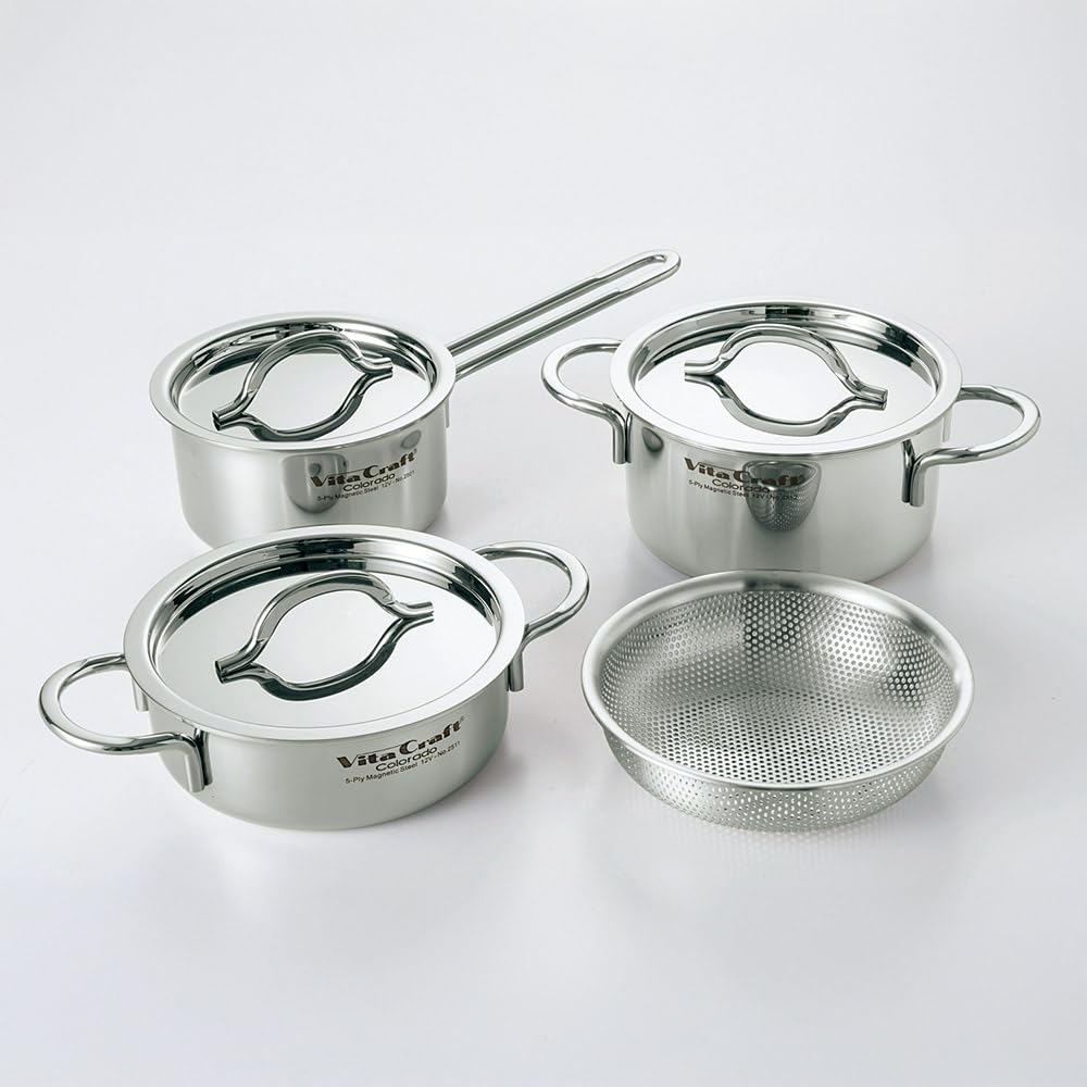 Amazon.co.jp: ビタクラフト コロラド ミニセット 片手ナベ14cm/両手