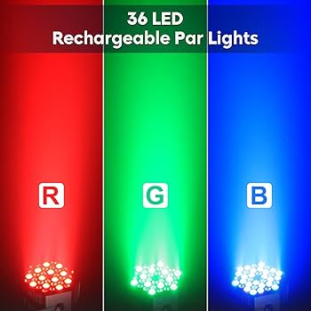 Amazon.com: HOLDLAMP Rechargeable Par Lights 36W RGB Battery