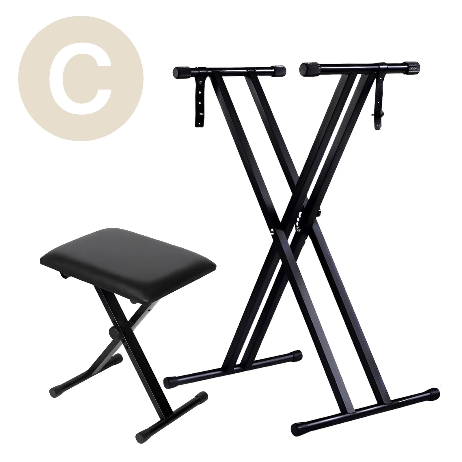 Amazon.co.jp: ピアノスタンド ピアノ椅子 セット 折りたたみ X型