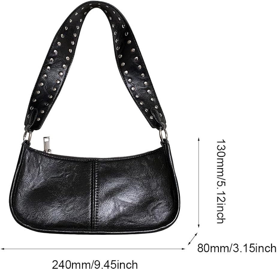 ANKICK Womens Leather Shoulder Bag Small Y2K Purse Handbag Mini