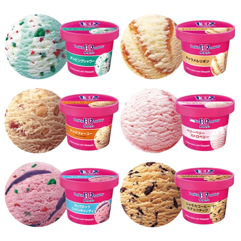 Amazon.co.jp: Baskin Robbins Set of 6 Types, 1 Popping Shower, 1