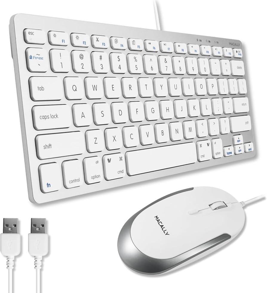 Amazon.com: Macally USB Wired Keyboard and Mouse Combo for Mac and